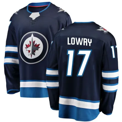 Men's Adam Lowry Winnipeg Jets Home Jersey - Blue Breakaway