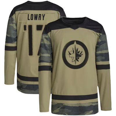 Men's Adam Lowry Winnipeg Jets Military Appreciation Practice Jersey - Camo Authentic