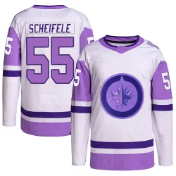 Men's Mark Scheifele Winnipeg Jets Hockey Fights Cancer Primegreen Jersey - White/Purple Authentic