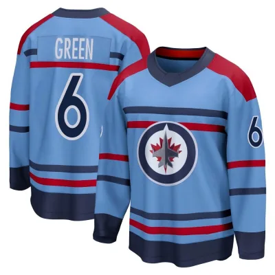 Men's Ted Green Winnipeg Jets Anniversary Jersey - Light Blue Breakaway