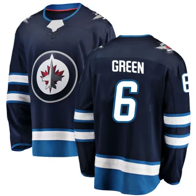 Men's Ted Green Winnipeg Jets Home Jersey - Blue Breakaway