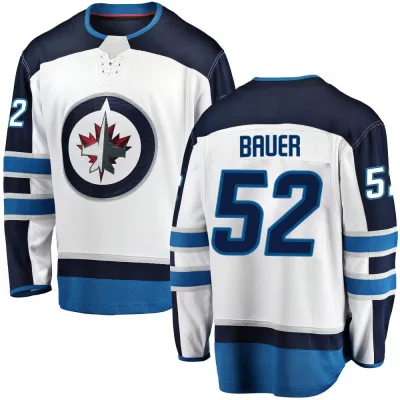 Men's Tyrel Bauer Winnipeg Jets Away Jersey - White Breakaway